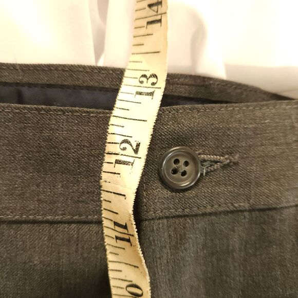 J. Crew Mens 36x30 Gray Classic Fit Wool Blend Stretch Flat Front Dress Pants - Picture 7 of 8
